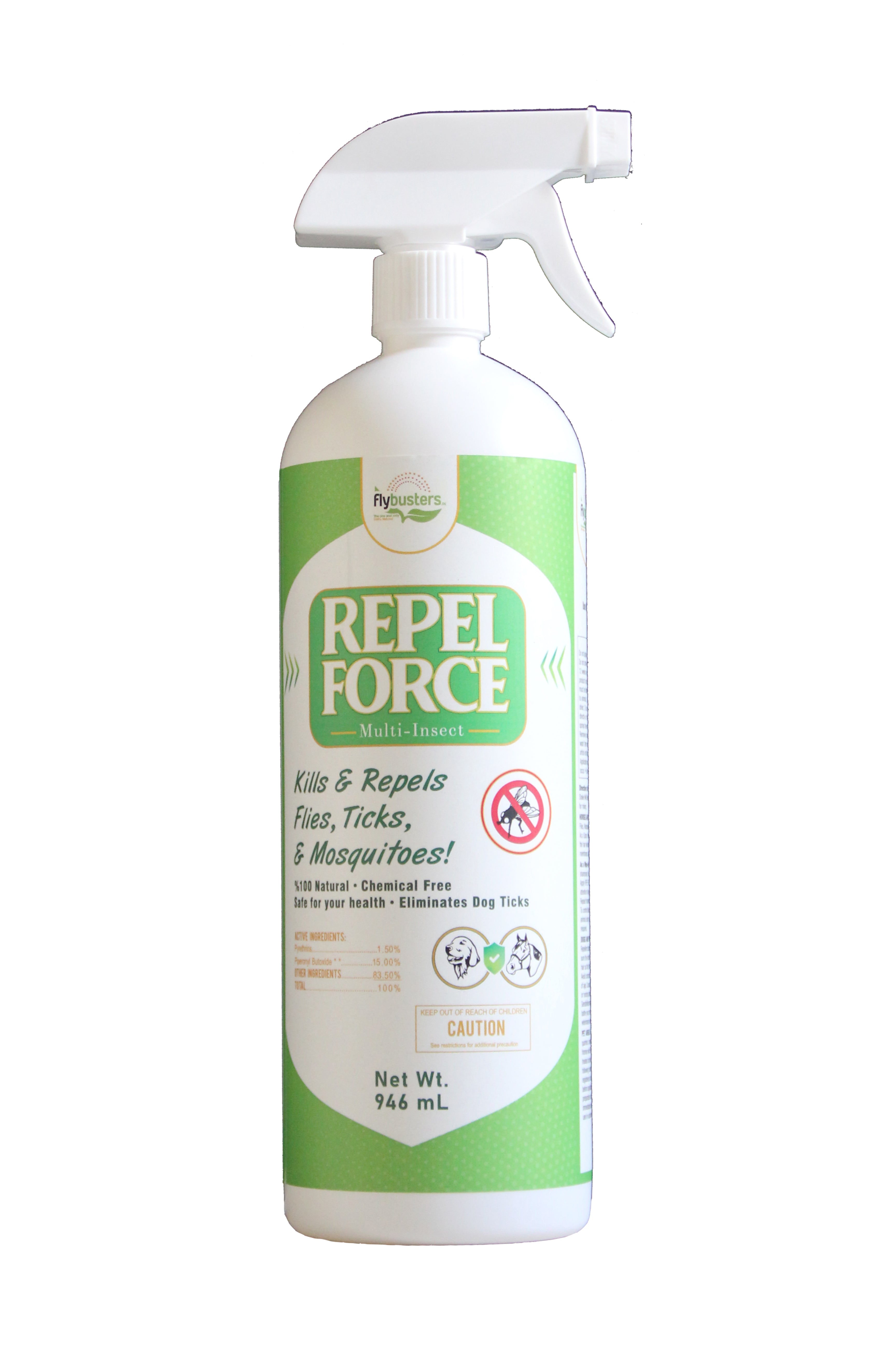 Repel Force by Flybusters for Horses & Dogs (1 Liter) - FlybustersArabia